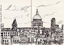 8 June - St. Paul's from the Espresso Bar at the Tate Modern