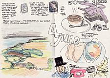 3 and 4 June - Somewhere over England / 8ºC, breakfast at Pimlico Fresh, and the Cabinet War Rooms