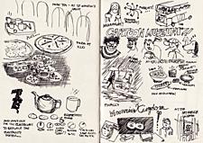 6 and 7 June - Tea on the crypt of St. Martin-on-the-Fields, pizza at Icco / Breakfast tea, electrician's fiasco, Cartoon Museum, Tokyo Diner (again), Moonrise Kingdom