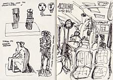 9 and 10 June - Sculptures at the Tate Britain / Drawing on the bus